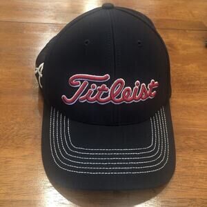 Titleist Golf Hat Atlanta Braves Baseball Adjustable Baseball Cap Navy Blue